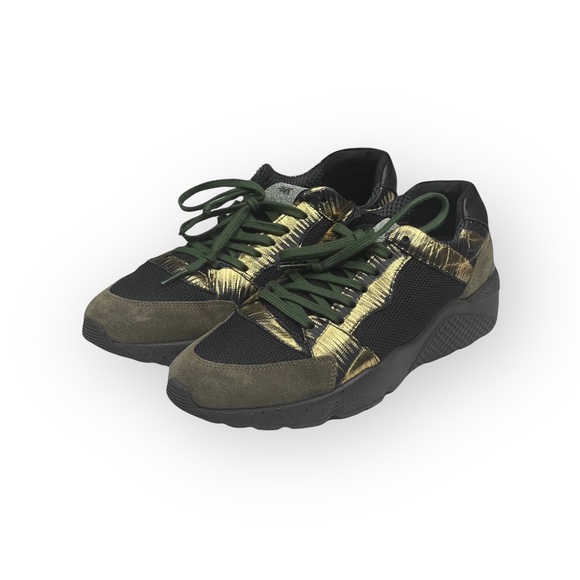 new P448 𖤐 Limited Edition Alex Charm Metallic Leather Sneakers 𖤐 Army 𖤐 40 - Picture 8 of 16